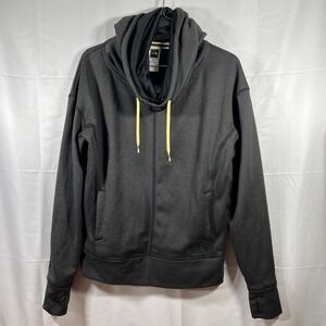 THE NORTH FACE FUNNEL‎ NECK HOODIE THUMBHOLE SLEEVE GRAY SIZE SMALL